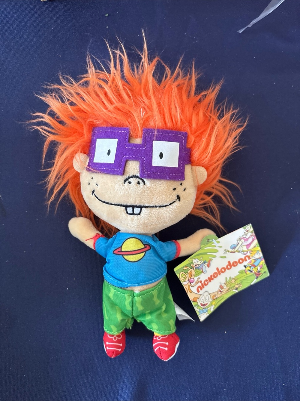 Chuckie Finster Rugrats Nickelodeon Plush Stuffed Toy w/ Tags 8” Viacom 2019